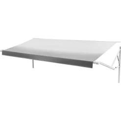 VEVOR Motorized RV Awning Complete Kit & Sunshade Screen, 18.06FT Electric Retractable RV Awning with Aluminum Alloy Frame & Waterproof Fabric, Outdoor Camping Trailer Awnings Fit Most RVs (18FT Type)