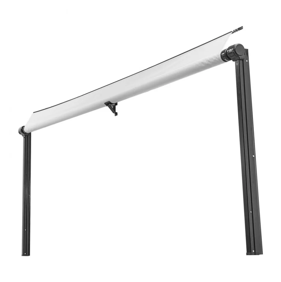 VEVOR Motorized RV Awning Complete Kit, 17.06FT Electric Retractable RV Awning with Aluminum Alloy Frame & Waterproof Fabric, Outdoor Camping Trailer Awnings Fit Most RVs (17FT Type, Gradient Gray)