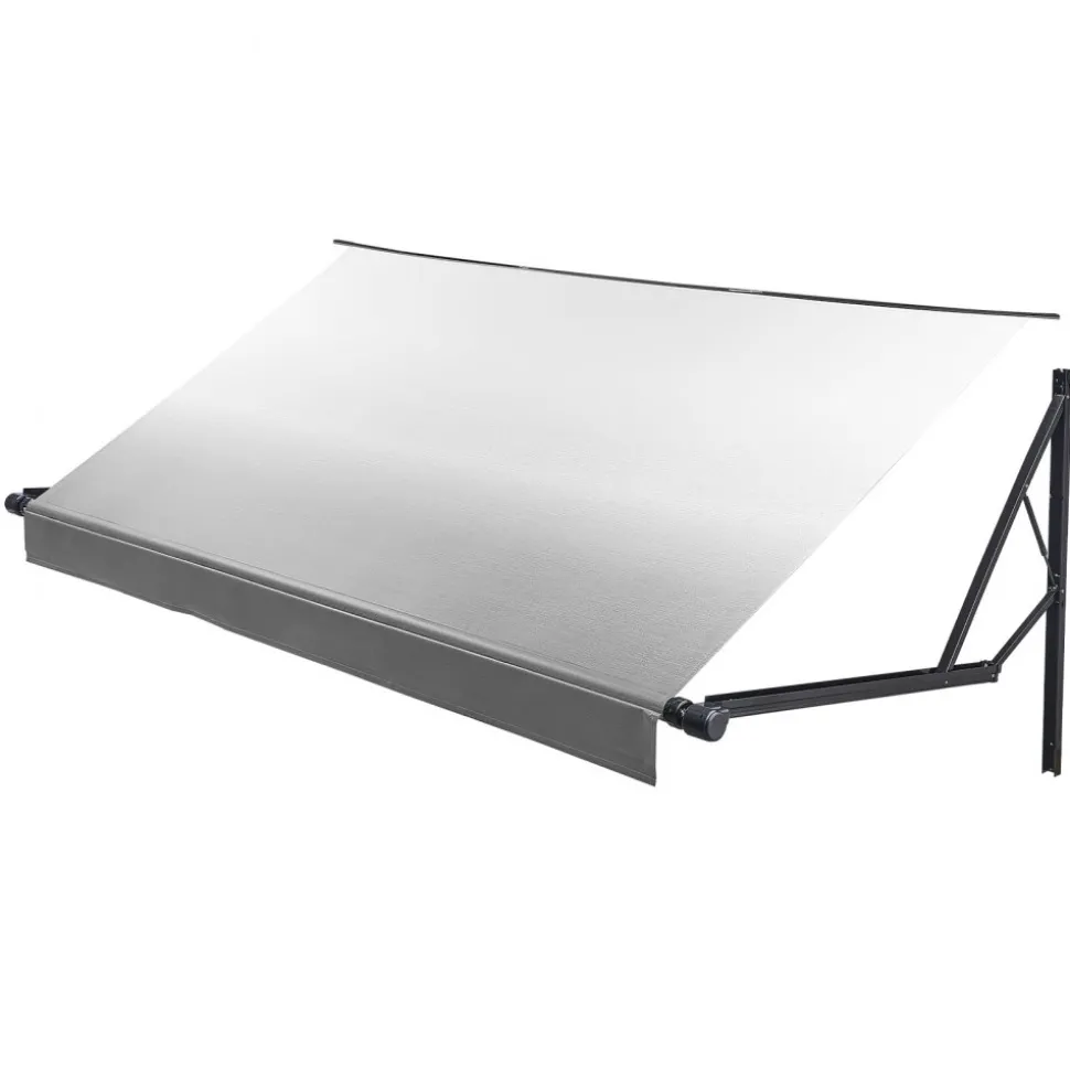 VEVOR Motorized RV Awning Complete Kit, 17.06FT Electric Retractable RV Awning with Aluminum Alloy Frame & Waterproof Fabric, Outdoor Camping Trailer Awnings Fit Most RVs (17FT Type, Gradient Gray)