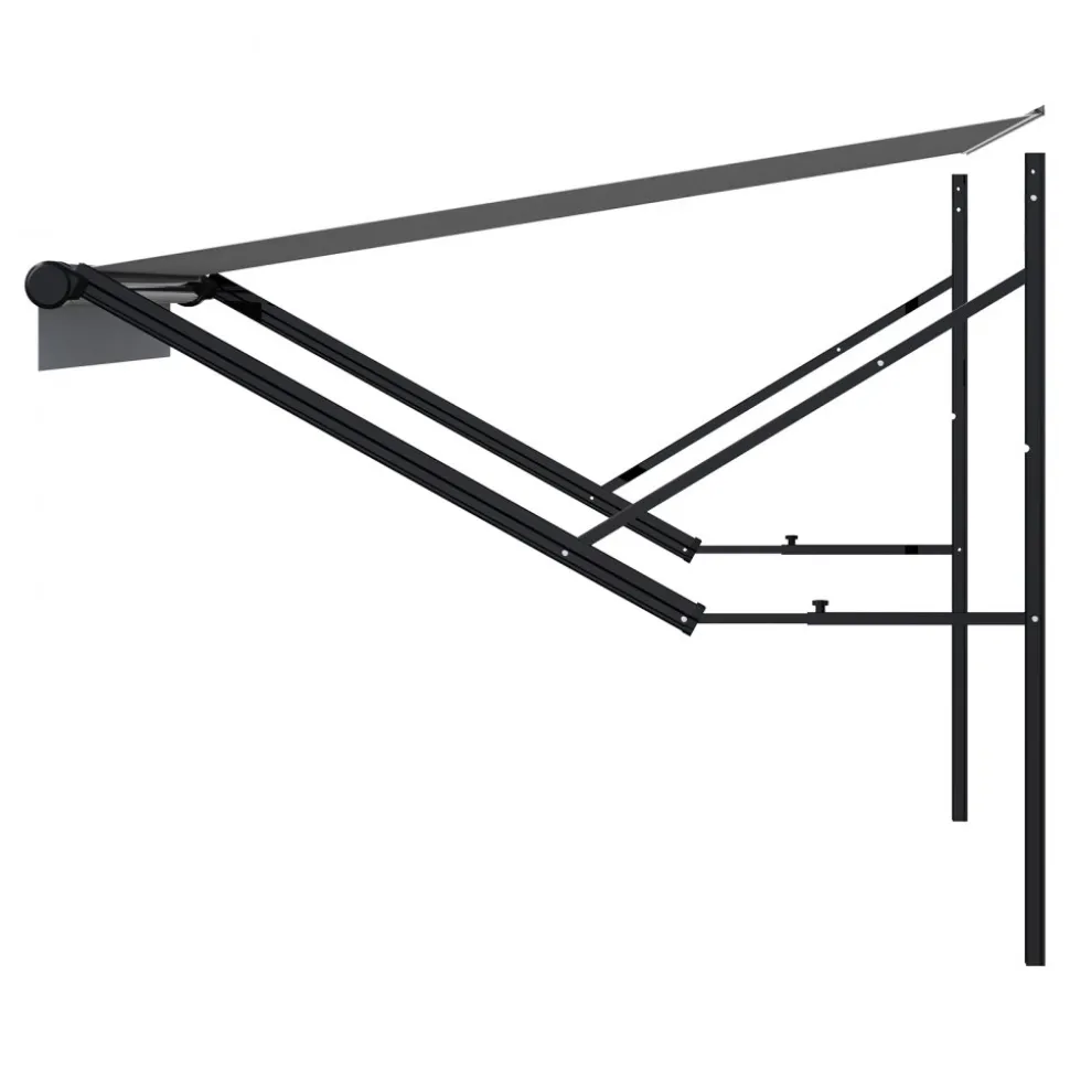 VEVOR Motorized RV Awning Complete Kit, 18' Retractable Awning with Aluminum Alloy Frame, Outdoor Trailer Awning, Fit for Most RVs(Black Fade)