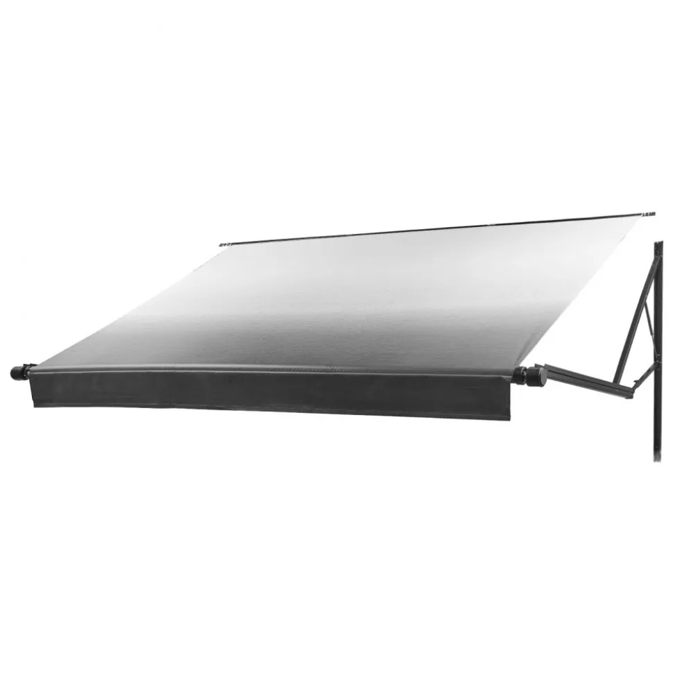 VEVOR Motorized RV Awning Complete Kit, 20.06FT Electric Retractable RV Awning with Aluminum Alloy Frame & Waterproof Fabric, Outdoor Camping Trailer Awnings Fit Most RVs (20FT Type, Gradient Black)