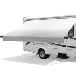 VEVOR Motorized RV Awning Complete Kit, 21.06FT Electric Retractable RV Awning with Aluminum Alloy Frame & Waterproof Fabric, Outdoor Camping Trailer Awnings Fit Most RVs (21FT Type, Gradient Gray)