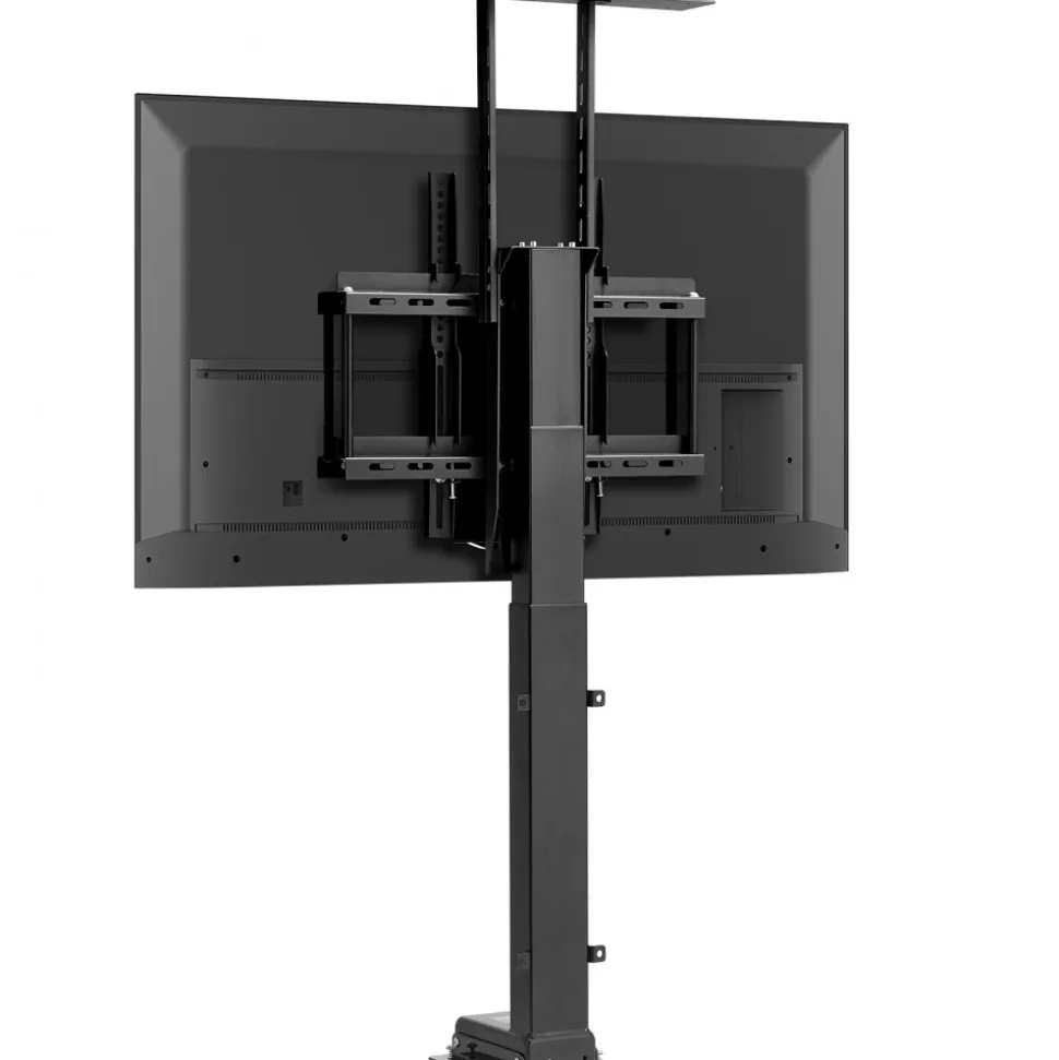 VEVOR Motorized TV Lift Stand, 132 lbs max Load Adjustable TV Lift Stand Mount Bracket, Vertical Electric TV Bracket with Remote Control, for 32-55 in (Not in Cabinet) / 32 - 50 in (in Cabinet) TVs