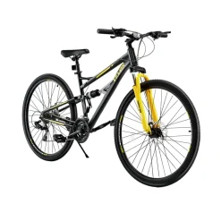 VEVOR Mountain Bike, 29 inch MTB Bicycle with Full Dual Suspension, 24 Speeds Twist Shifting, Comfort Saddle, Dual Disc Brakes, Aluminum Alloy Frame, Adult Sport Cycling Bicycle for Men Women Trail Snow