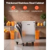 VEVOR Movable Base Cabinet for Orange Juicer, Thickened Stainless Steel, 4 Swivel Casters, Compatible with VEVOR NS2000E-2NS2000E-2TNS2000E-3 Semi-Automatic Feed Orange Juicer, Easy Installation