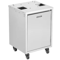 VEVOR Movable Base Cabinet for Orange Juicer, Thickened Stainless Steel, 4 Swivel Casters, Compatible with VEVOR NS2000E-2NS2000E-2TNS2000E-3 Semi-Automatic Feed Orange Juicer, Easy Installation