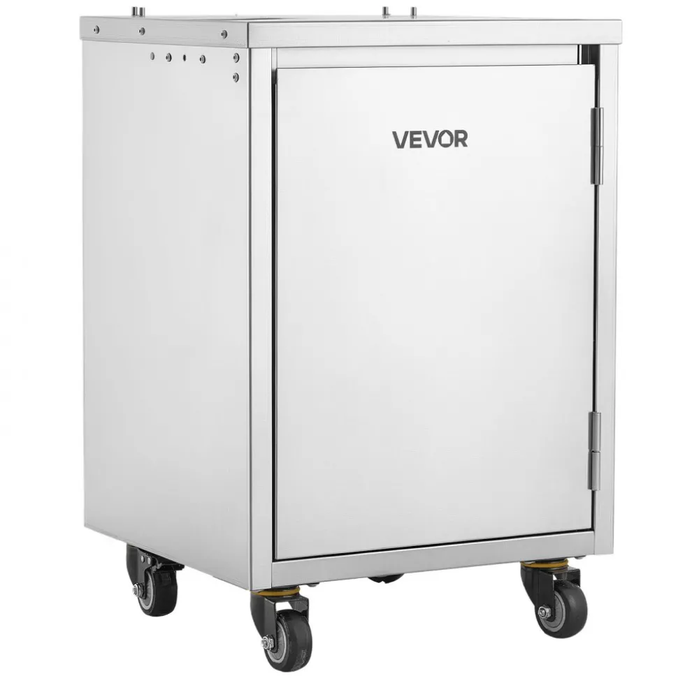 VEVOR Movable Base Cabinet for Orange Juicer, Thickened Stainless Steel Cabinet, 4 Swivel Casters, Compatible with VEVOR NS2000E-4NS2000E-4P Fully Automatic Feed Orange Juicer, Easy Installation