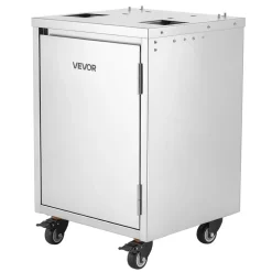 VEVOR Movable Base Cabinet for Orange Juicer, Thickened Stainless Steel Cabinet, 4 Swivel Casters, Compatible with VEVOR NS2000E-4NS2000E-4P Fully Automatic Feed Orange Juicer, Easy Installation