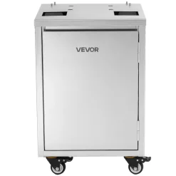 VEVOR Movable Base Cabinet for Orange Juicer, Thickened Stainless Steel Cabinet, 4 Swivel Casters, Compatible with VEVOR NS2000E-4NS2000E-4P Fully Automatic Feed Orange Juicer, Easy Installation