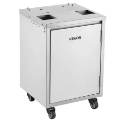 VEVOR Movable Base Cabinet for Orange Juicer, Thickened Stainless Steel Cabinet, 4 Swivel Casters, Compatible with VEVOR NS2000E-4NS2000E-4P Fully Automatic Feed Orange Juicer, Easy Installation