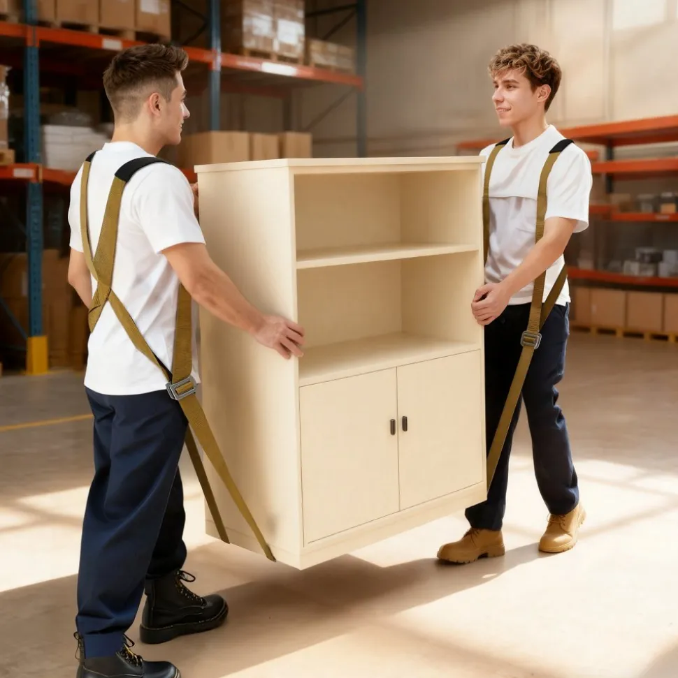 VEVOR Moving Straps, 2-Person Lifting and Moving System with 2 Harness Straps, 2 Load-bearing Straps & 1 Handheld Strap, Adjustable Lifting Shoulder Straps Move Furniture Appliances Mattresses