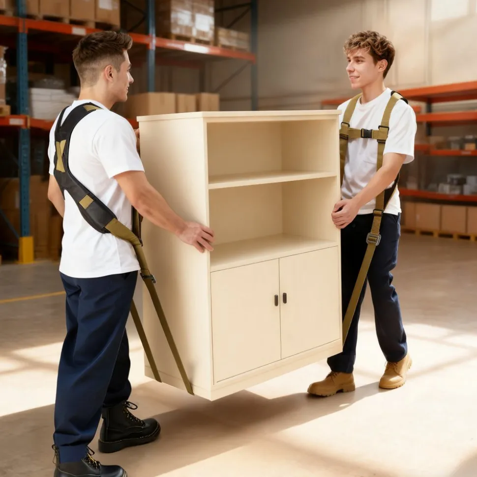 VEVOR Moving Straps, Supports up to 1000 lbs, 2-Person Lifting and Moving System with 2 Harness Straps & 2 Load-bearing Straps, Adjustable Lifting Straps for Moving Furniture Appliances Mattresses