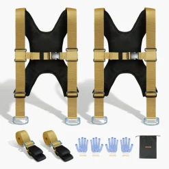 VEVOR Moving Straps, Supports up to 1000 lbs, 2-Person Lifting and Moving System with 2 Harness Straps & 2 Load-bearing Straps, Adjustable Lifting Straps for Moving Furniture Appliances Mattresses