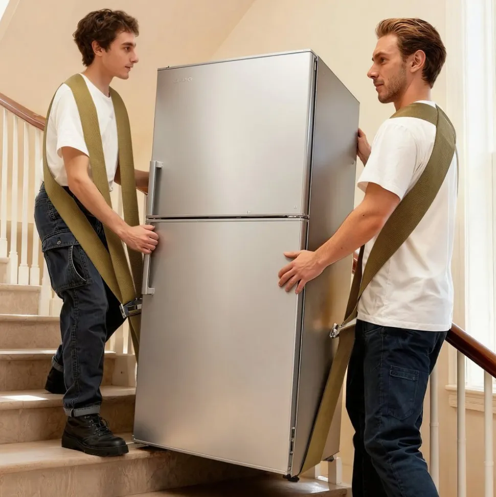 VEVOR Moving Straps, Supports up to 1000 lbs, 2-Person Lifting and Moving System with 2 Harness Straps & 1 Load-bearing Strap, Adjustable Lifting Shoulder Straps Move Furniture Appliances Mattresses