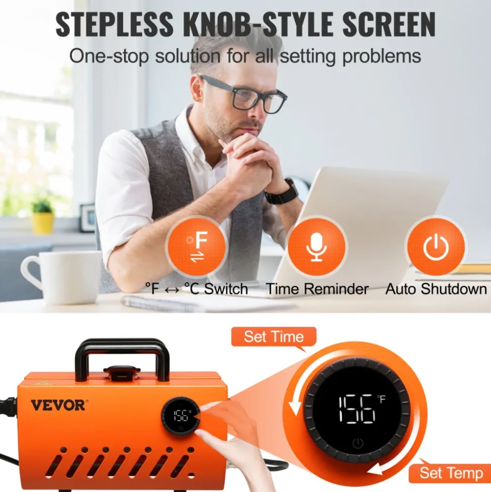 VEVOR Mug Heat Press Machine, 30oz Tumbler Heat Press, Sublimation Transfer 11-15oz 16-25oz 30oz Straight Skinny Tumblers, Cup Heat Press with Heat-resist Gloves, Tape, DIY Ceramic Mugs Glasses