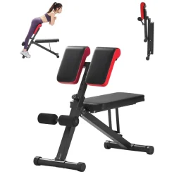 VEVOR Multi-Functional Weight Bench for Full Body Workout, Roman Chair Hyperextension Bench, 330 lbs Adjustable & Foldable Equipment for Back Arm Core Ab Workout, Sit Up Exercise Machine for Home Gym