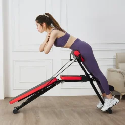VEVOR Multi-Functional Weight Bench for Full Body Workout, Roman Chair Hyperextension Bench, 770 lbs Adjustable & Foldable Equipment for Back Arm Core Ab Workout, Sit Up Exercise Machine for Home Gym