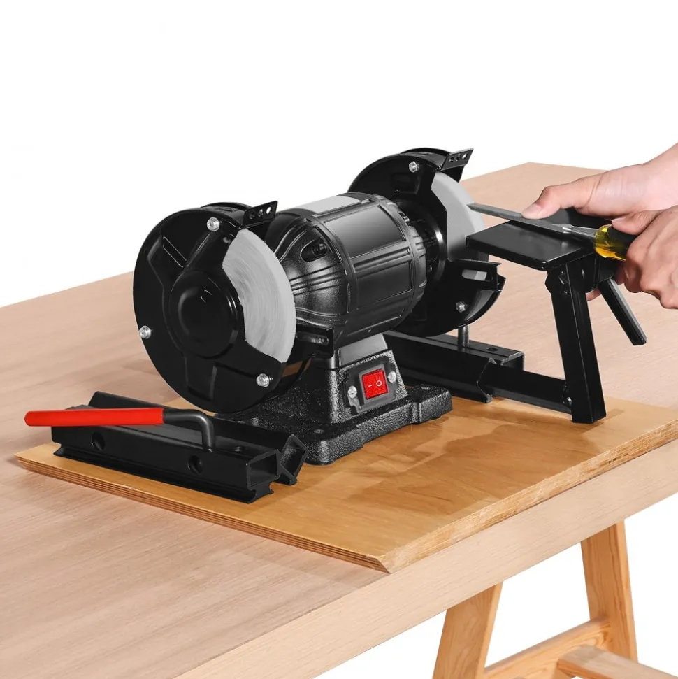 VEVOR Multi-Grind Sharpening System, Vari-Grind Pro Sharpening Jig Kit for 6" & 8" Bench Grinders – with Platform, Long Support Arm & Fingernail Gouge Jig, for Chisels, Woodturning, Plane Irons
