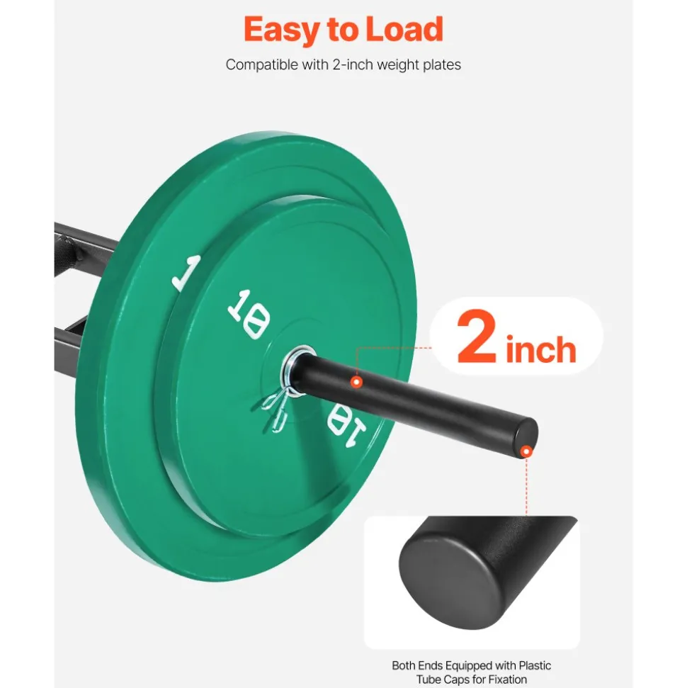 VEVOR Multi-Grip Barbell, 2-inch 3 Positions Swiss Bar, 550 LBS Capacity Heavy Duty Swiss Barbell Training Equipment, with 2 Collars and Knurled Grips, for Home Gym, Support Pressing, Lifting Curls