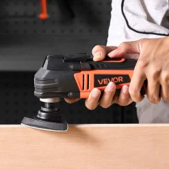VEVOR Multitool Oscillating Tool, 4Amps Electric Oscillating Multi Tool Corded with 6 Variable Speeds 7000 - 19000 OPM, 3.2° Oscillating Angle, 13PCS Saw Accessories, LED Work Light & Tool Bag