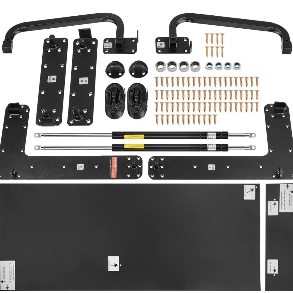 VEVOR Murphy Bed Kit, Full Size, Deluxe DIY Wall Bed Mechanical Hardware Kit, Pneumatic Lever Heavy Duty Bed Frame Support, Folding Cabinet Wall Bed Space Saving Design for Guestroom, Easy to Build