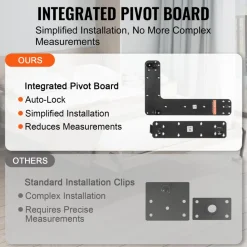 VEVOR Murphy Bed Kit, Full Size, Deluxe DIY Wall Bed Mechanical Hardware Kit, Pneumatic Lever Heavy Duty Bed Frame Support, Folding Cabinet Wall Bed Space Saving Design for Guestroom, Easy to Build