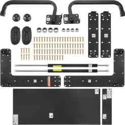 VEVOR Murphy Bed Kit, Full Size, Vertical Deluxe DIY Wall Bed Mechanical Hardware Kit, Pneumatic Lever Heavy Duty Bed Frame Support, Folding Cabinet Wall Bed Space Saving Design for Guestroom