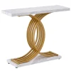 VEVOR Narrow Console Sofa Table, 39.4 inches Behind Couch Table, 1-Tier Long Entryway Table and Skinny Hallway Table, Narrow Sofa Table with Metal Frame, for Entryway, Hallway, Living Room & Bedroom