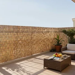 VEVOR Natural Reed Fencing, 4 ft x 16.4 ft, 2 Pack Decorative Natural Reed Fencing Roll, Decorative Fence for Divider, Privacy Screen Panel Curtain for Balcony Patio Garden Backyard Outdoor, Brown