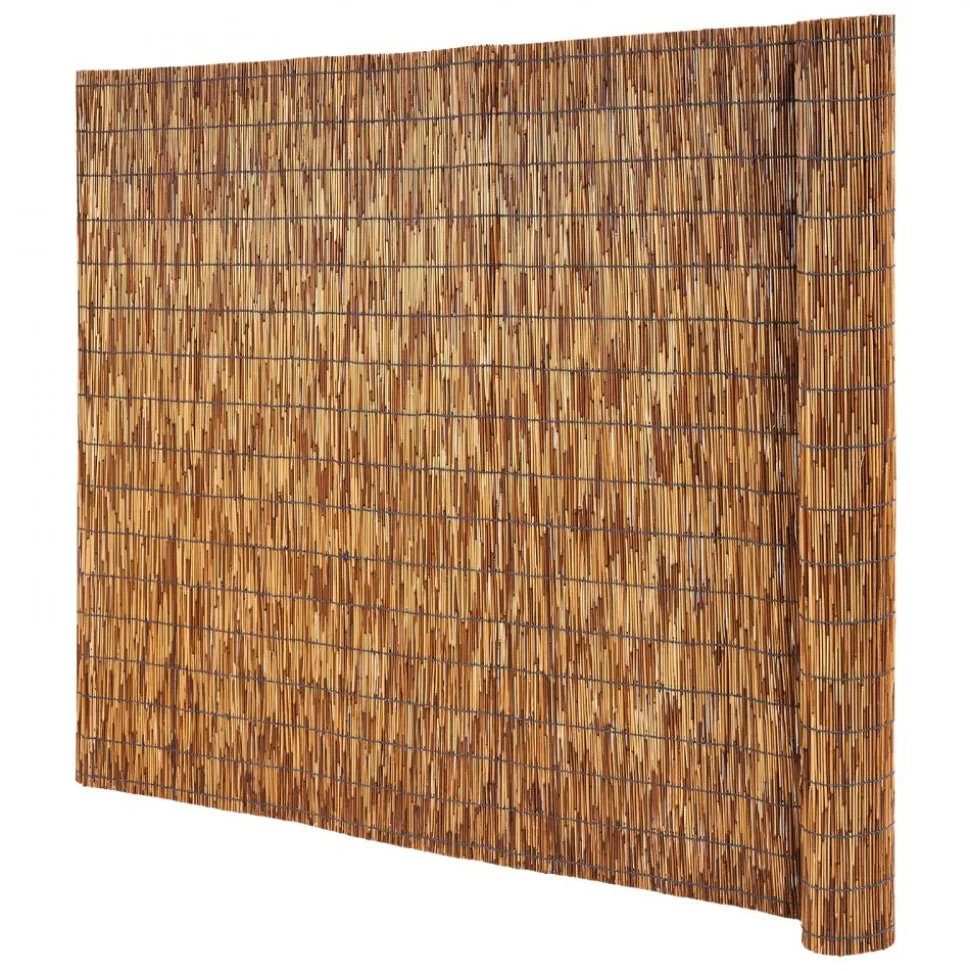 VEVOR Natural Reed Fencing, 4 ft x 16.4 ft, Decorative Natural Reed Fencing Roll, Decorative Fence for Backyard Divider, Privacy Screen Panel Curtain for Balcony Patio Garden Backyard Outdoor, Brown