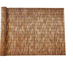 VEVOR Natural Reed Fencing, 4 ft x 16.4 ft, Decorative Natural Reed Fencing Roll, Decorative Fence for Backyard Divider, Privacy Screen Panel Curtain for Balcony Patio Garden Backyard Outdoor, Brown