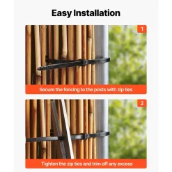 VEVOR Natural Reed Fencing, 4 ft x 16.4 ft, Decorative Natural Reed Fencing Roll, Decorative Fence for Backyard Divider, Privacy Screen Panel Curtain for Balcony Patio Garden Backyard Outdoor, Brown