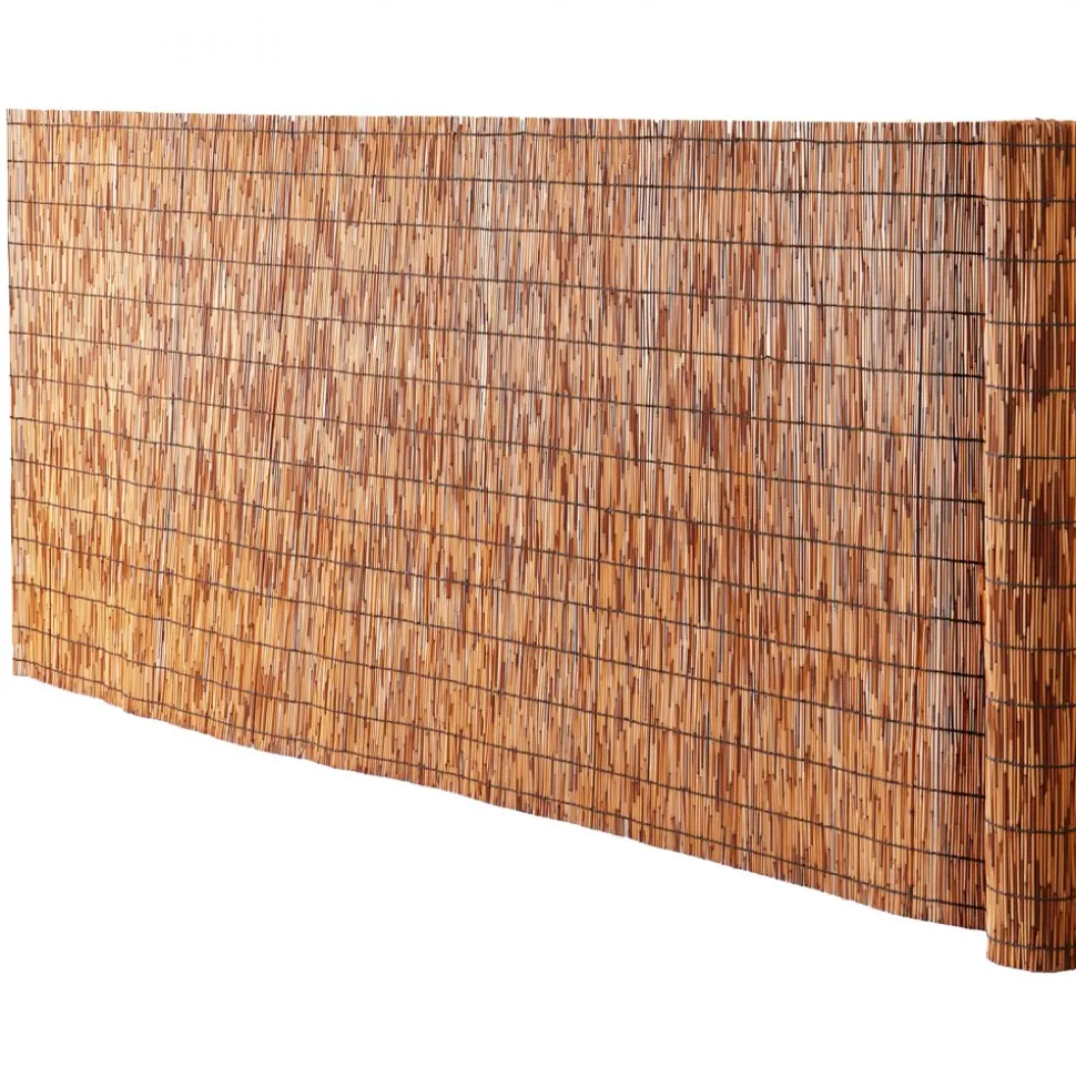 VEVOR Natural Reed Fencing, 5.5 ft x 16.4 ft, Reed Screen Curtain Balcony Reed Fence Roll for Outdoor Backyard Patio, Decorative Fence for Backyard Garden Fencing Divider, Privacy Screen Panel, Brown