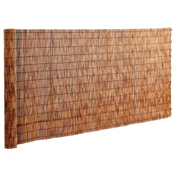 VEVOR Natural Reed Fencing, 5.5 ft x 16.4 ft, Reed Screen Curtain Balcony Reed Fence Roll for Outdoor Backyard Patio, Decorative Fence for Backyard Garden Fencing Divider, Privacy Screen Panel, Brown