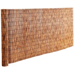 VEVOR Natural Reed Fencing, 5.5 ft x 16.4 ft, Reed Screen Curtain Balcony Reed Fence Roll for Outdoor Backyard Patio, Decorative Fence for Backyard Garden Fencing Divider, Privacy Screen Panel, Brown