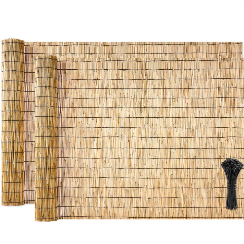 VEVOR Natural Reed Fencing, 4 ft x 16.4 ft, 2 Pack Decorative Natural Reed Fencing Roll, Decorative Fence for Backyard Divider, Privacy Screen Panel Curtain for Balcony Patio Garden Backyard Outdoor
