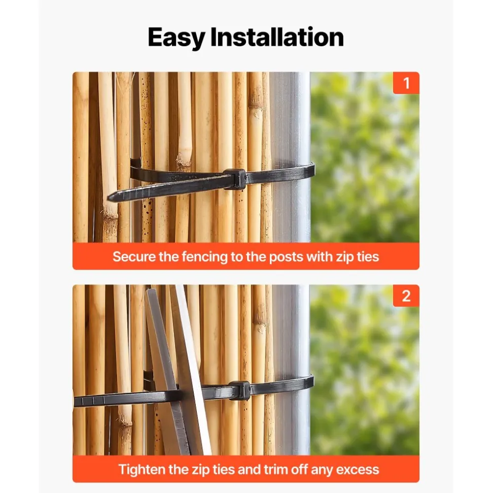 VEVOR Natural Reed Fencing, 4 ft x 16.4 ft, 2 Pack Decorative Natural Reed Fencing Roll, Decorative Fence for Backyard Divider, Privacy Screen Panel Curtain for Balcony Patio Garden Backyard Outdoor