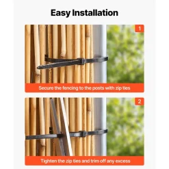 VEVOR Natural Reed Fencing, 5.58 x 16.4 ft, Decorative Natural Reed Fencing Roll, Decorative Fence for Backyard Garden Divider, Privacy Screen Panel Curtain for Balcony Patio Garden Backyard Outdoor