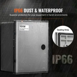 VEVOR NEMA Electric Box, 12x10x6'' NEMA 4X Fiberglass Electric Enclosure, IP66 Water & Dust Resistant, Suitable for Both Outdoor & Indoor Use, Includes Mounting Plate (30x25x14 cm)