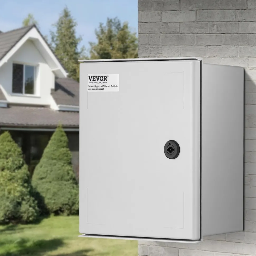 VEVOR NEMA Electric Box, 12x10x6'' NEMA 4X Fiberglass Electric Enclosure, IP66 Water & Dust Resistant, Suitable for Both Outdoor & Indoor Use, Includes Mounting Plate (30x25x14 cm)