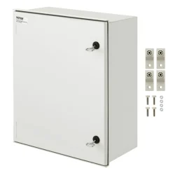 VEVOR NEMA Enclosure, 20 x 16 x 8 inches, NEMA 4X Fiberglass Steel Electrical Box, IP66 Waterproof & Dustproof Hinged Junction Box for Outdoor Indoor Use, with Mounting Plate(50x40x20 cm))