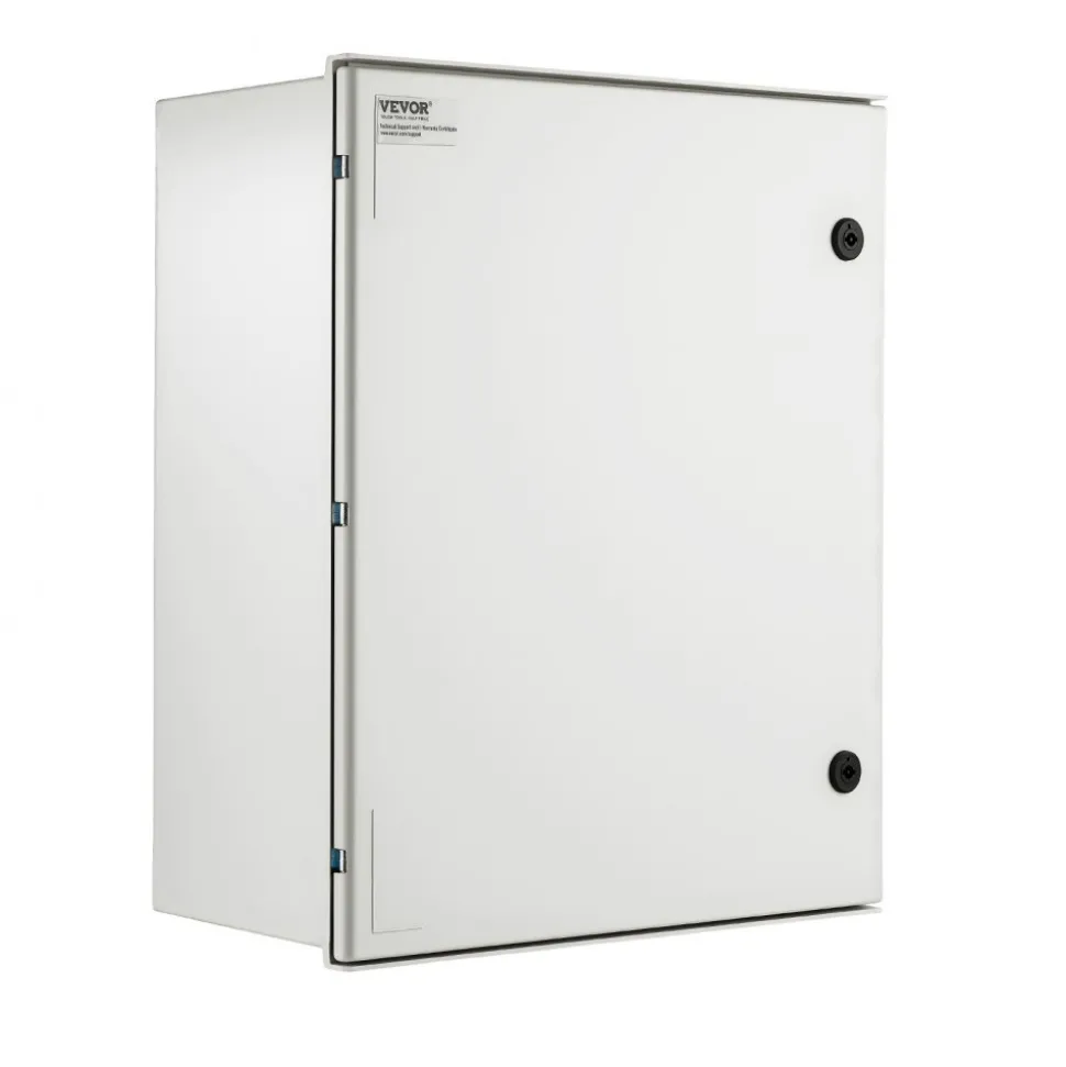 VEVOR NEMA Enclosure, 20 x 16 x 8 inches, NEMA 4X Fiberglass Steel Electrical Box, IP66 Waterproof & Dustproof Hinged Junction Box for Outdoor Indoor Use, with Mounting Plate(50x40x20 cm))