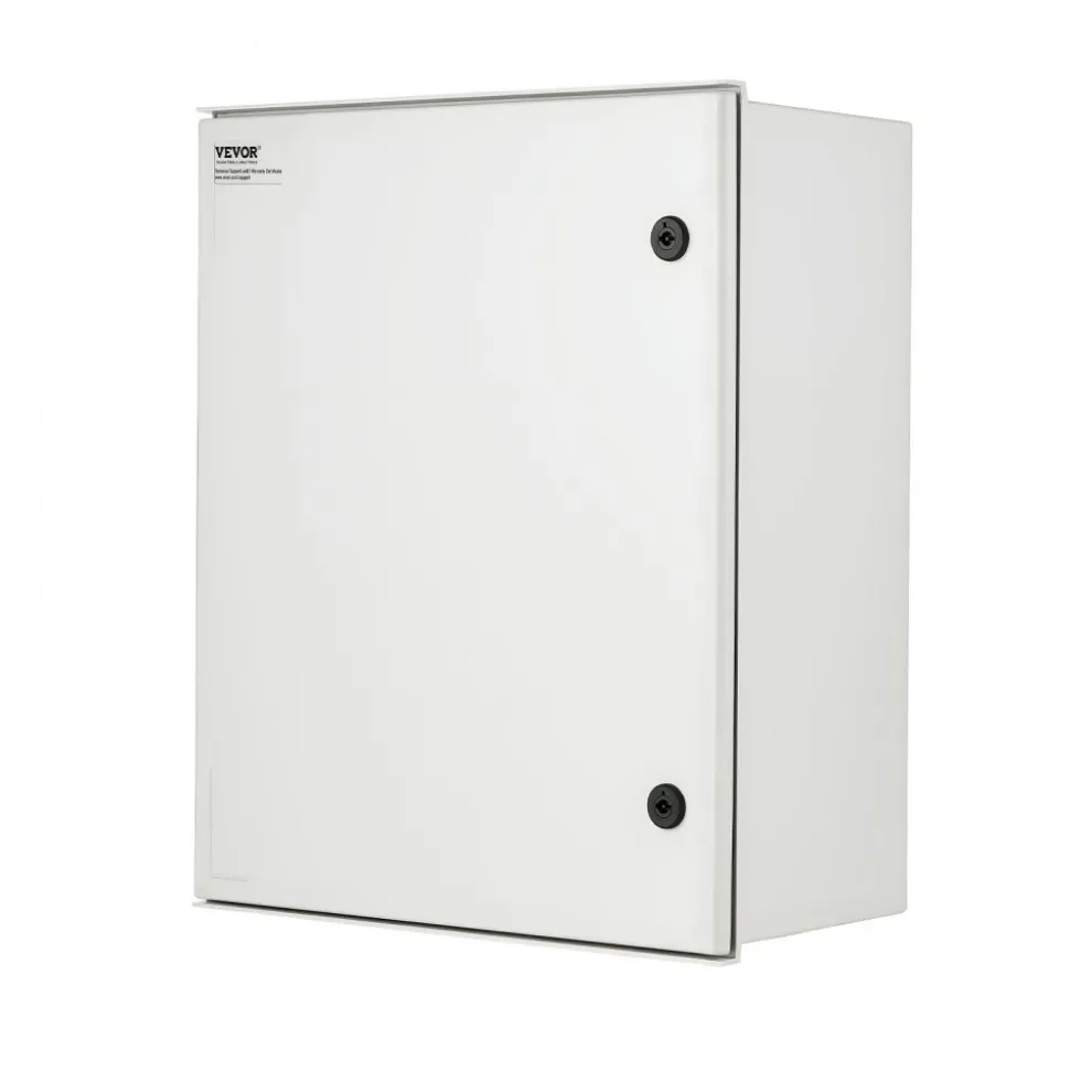 VEVOR NEMA Enclosure, 20 x 16 x 8 inches, NEMA 4X Fiberglass Steel Electrical Box, IP66 Waterproof & Dustproof Hinged Junction Box for Outdoor Indoor Use, with Mounting Plate(50x40x20 cm))