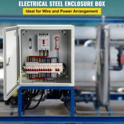 VEVOR NEMA Metal Case, 8x8x6'' NEMA 4X Metal Electric Enclosure, IP66 Water & Dust Resistant, Suitable for Both Outdoor & Indoor Electrical Connections