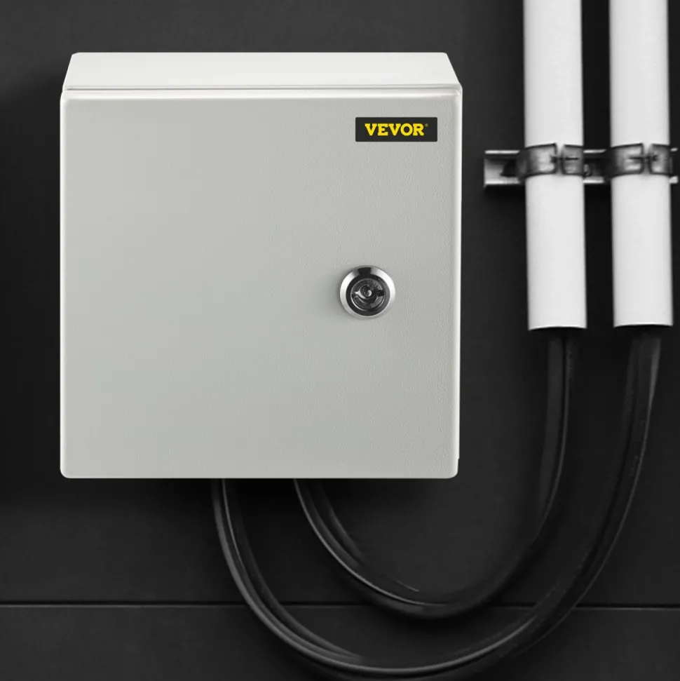 VEVOR NEMA Metal Case, 8x8x6'' NEMA 4X Metal Electric Enclosure, IP66 Water & Dust Resistant, Suitable for Both Outdoor & Indoor Electrical Connections