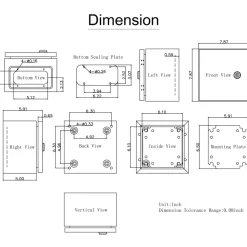 VEVOR NEMA Metal Case, 8x8x6'' NEMA 4X Metal Electric Enclosure, IP66 Water & Dust Resistant, Suitable for Both Outdoor & Indoor Electrical Connections