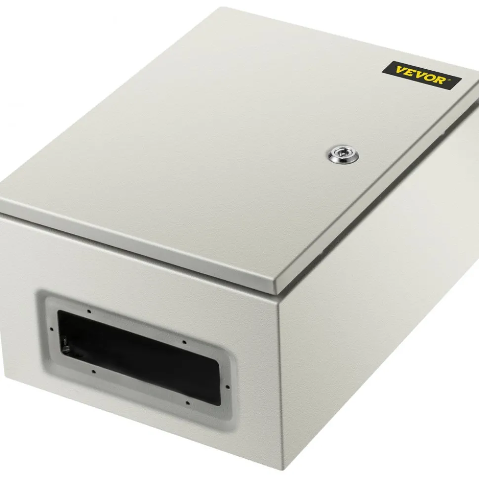VEVOR NEMA Steel Case, Dimensions 16x12x8 inches, NEMA 4X Steel Electric Enclosure, IP66 Rated for Water and Dust Resistance, Suitable for Both Outdoor and Indoor Use, Includes Mounting Plate