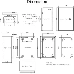 VEVOR NEMA Steel Enclosure 12×8×6,NEMA 4X Steel Electrical Box,IP66 Waterproof & Dustproof,Outdoor/Indoor Electrical Junction Box,with Mounting Plate