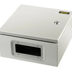VEVOR NEMA Steel Enclosure, 12 x 12 x 6'' NEMA 4X Steel Electrical Box, IP66 Waterproof & Dustproof, Outdoor/Indoor Electrical Junction Box, with Mounting Plate
