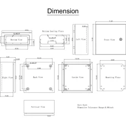 VEVOR NEMA Steel Enclosure, 12 x 12 x 6'' NEMA 4X Steel Electrical Box, IP66 Waterproof & Dustproof, Outdoor/Indoor Electrical Junction Box, with Mounting Plate